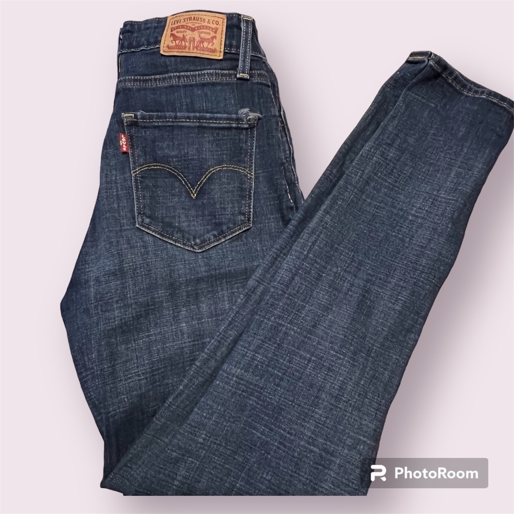 Vintage Levis Womens Pants Size 25 Blue Pinstriped